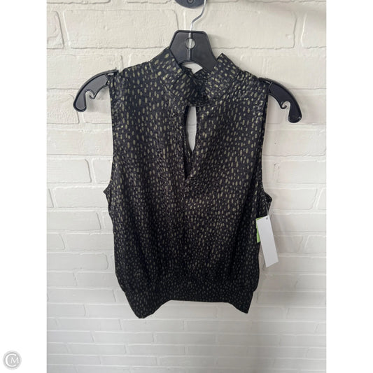 Blouse Sleeveless By Liverpool In Black & Green, Size: S