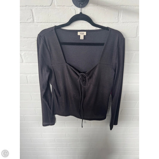 Top Long Sleeve By Ana In Grey & Orange, Size: Xl