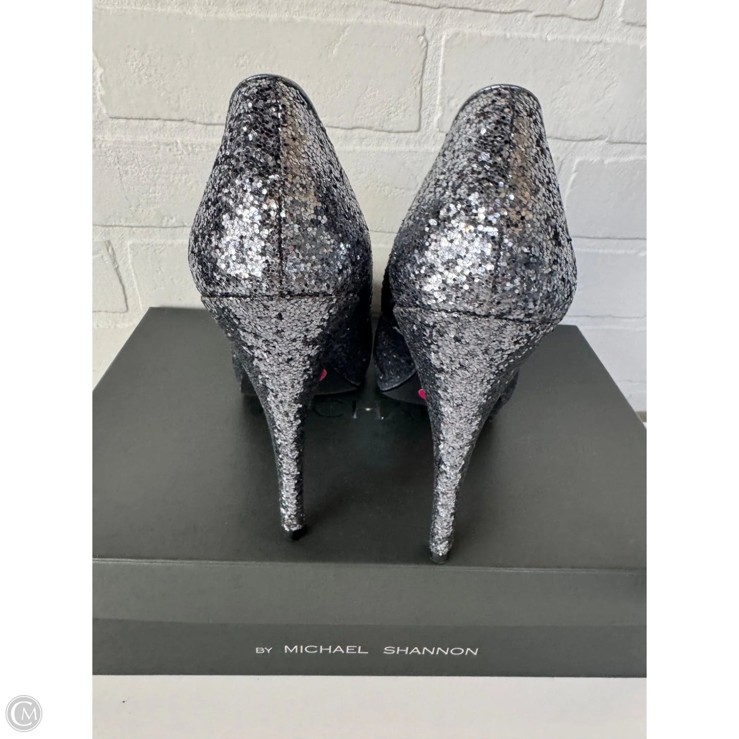 Shoes Heels Stiletto By Michael Shannon In Silver, Size: 7.5