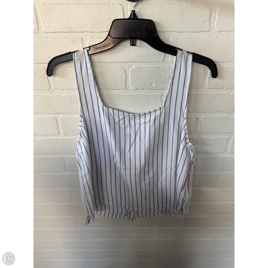 Top Sleeveless By Time And Tru In Blue & White, Size: M