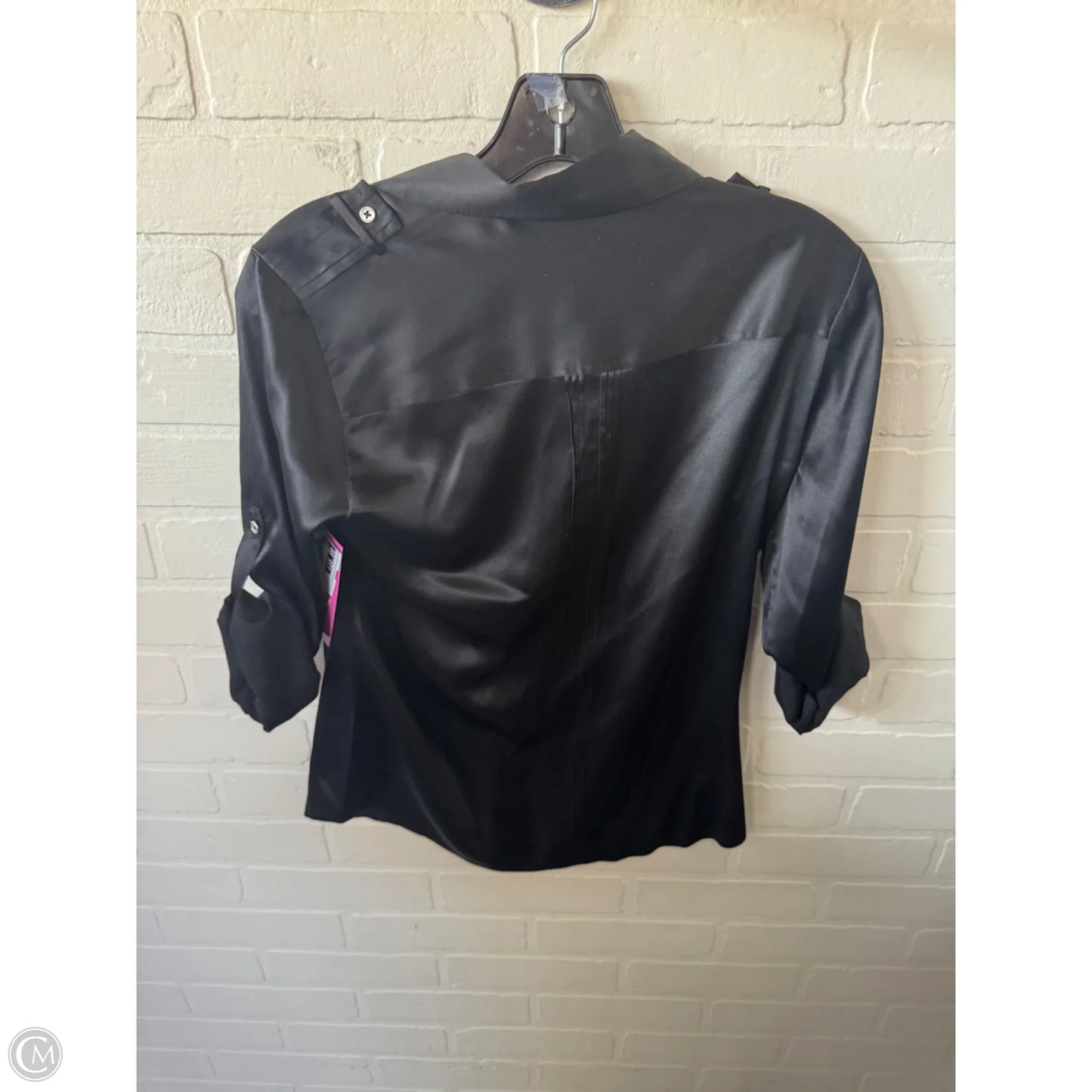 Blouse 3/4 Sleeve By White House Black Market In Black, Size: Xs