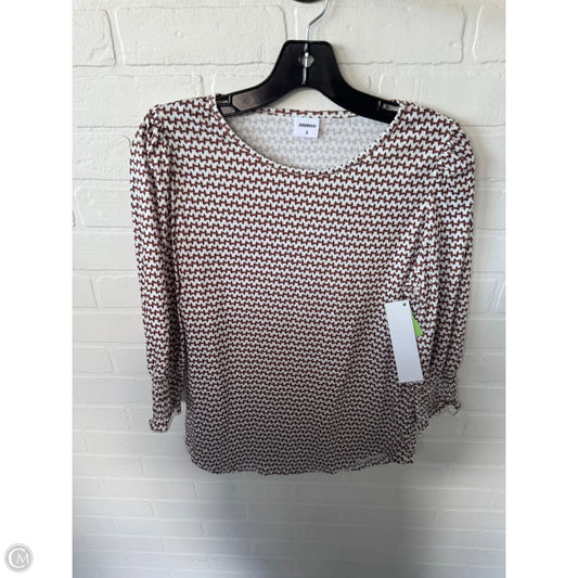 Top 3/4 Sleeve By Cme In Brown & White, Size: S