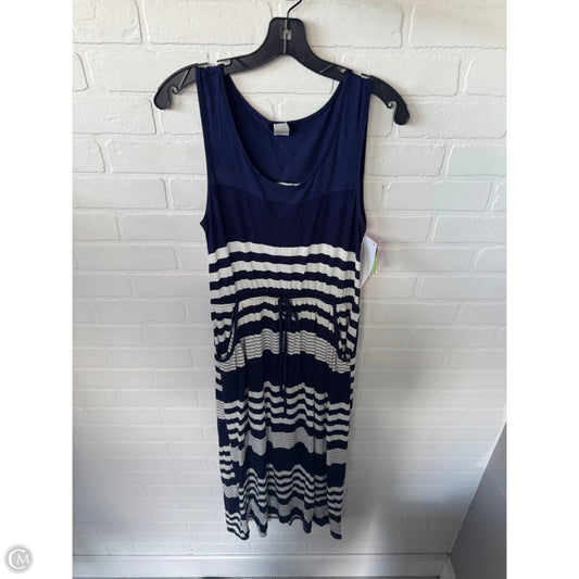 Dress Casual Midi By Espresso In Blue & White, Size: M