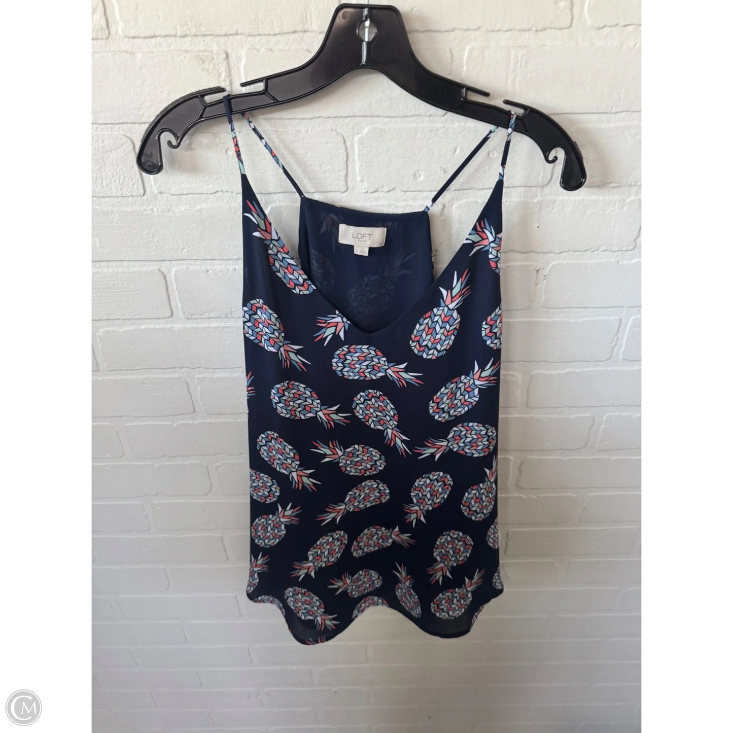 Blouse Sleeveless By Loft In Blue & Pink, Size: M