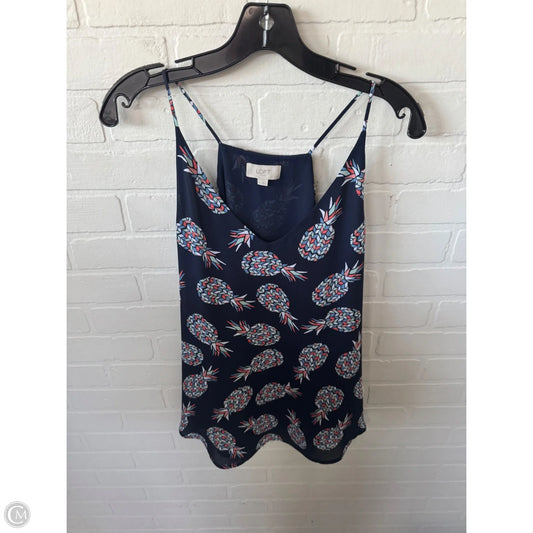 Blouse Sleeveless By Loft In Blue & Pink, Size: M