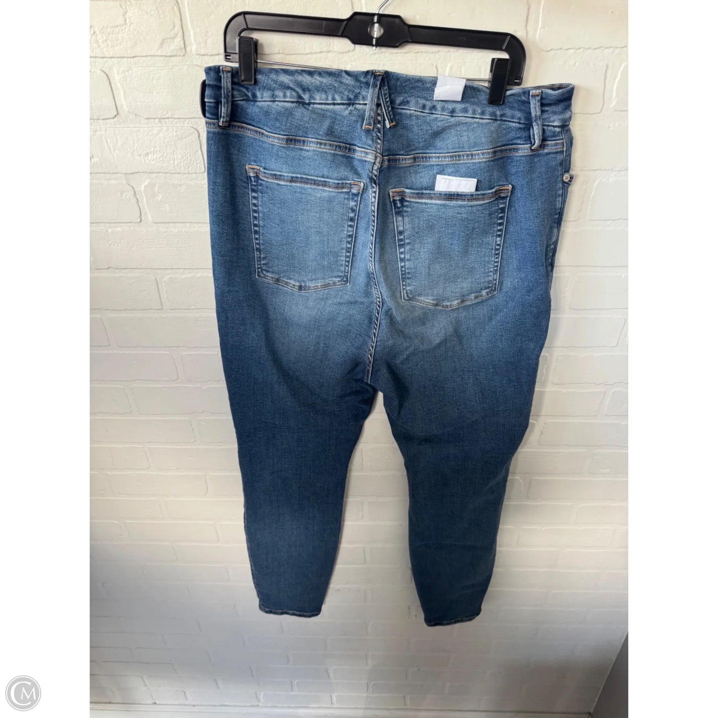 Jeans Skinny By Good American In Blue Denim, Size: 18