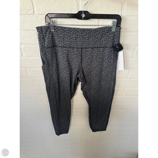 Athletic Capris By Athleta In Black & Grey, Size: 16