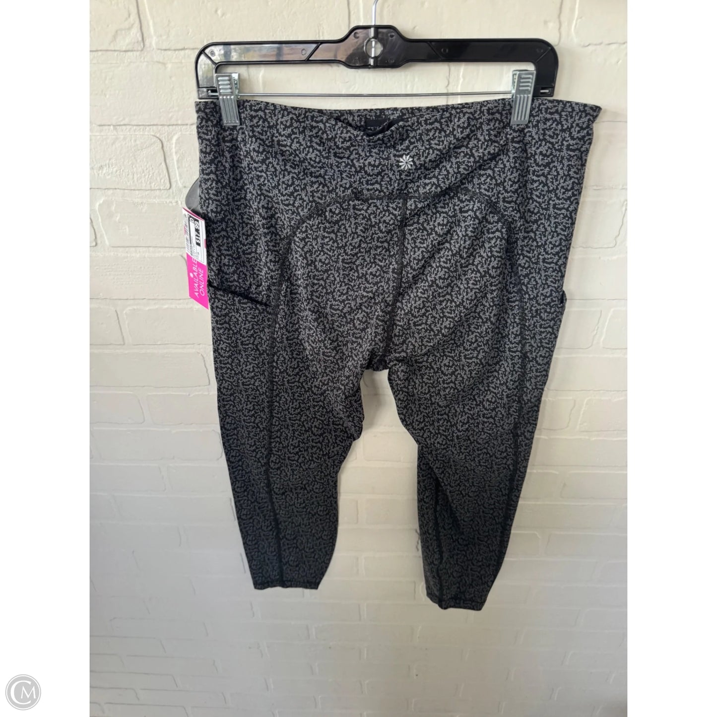 Athletic Capris By Athleta In Black & Grey, Size: 16