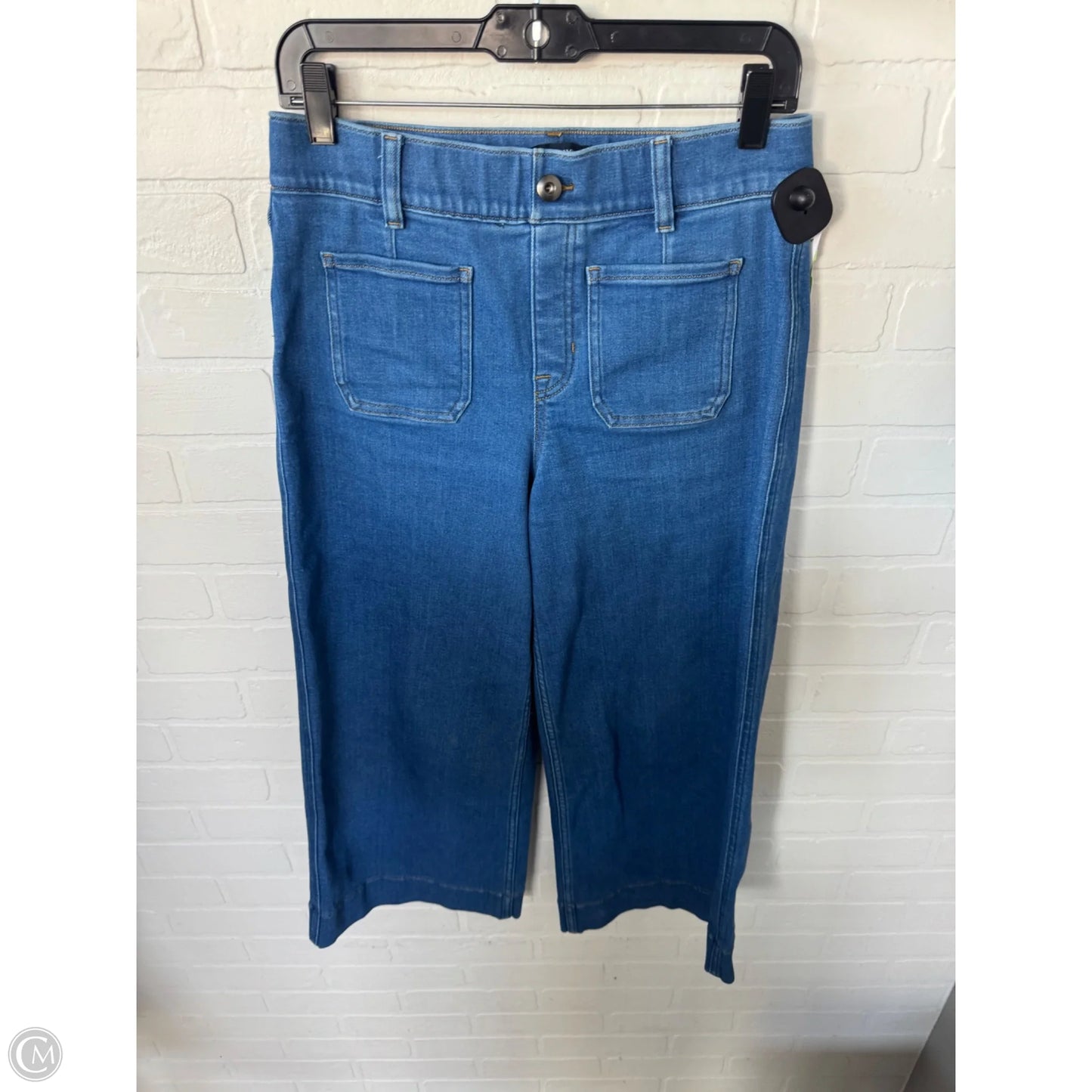 Jeans Wide Leg By Spanx In Blue Denim, Size: 8