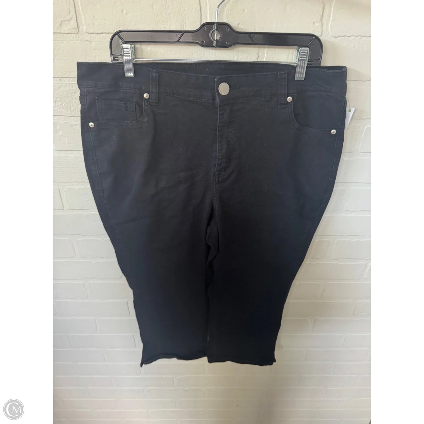 Capris By Lane Bryant In Black Denim, Size: 16