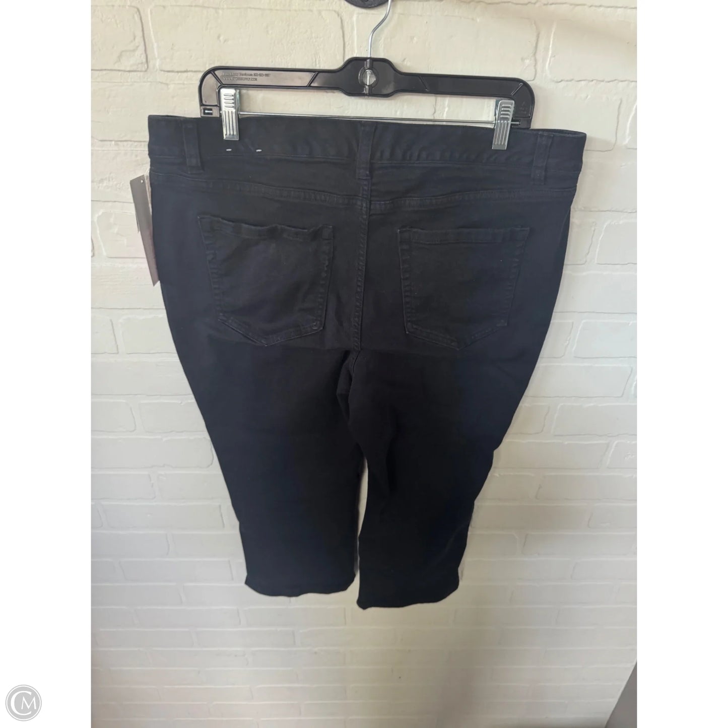 Capris By Lane Bryant In Black Denim, Size: 16