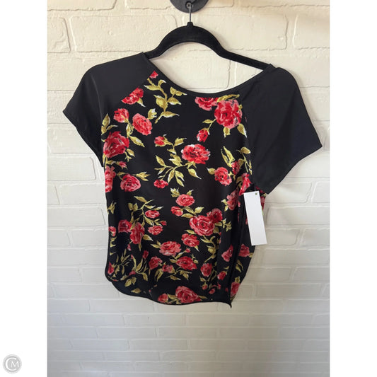 Blouse Short Sleeve By Impulse In Black & Red, Size: Xs