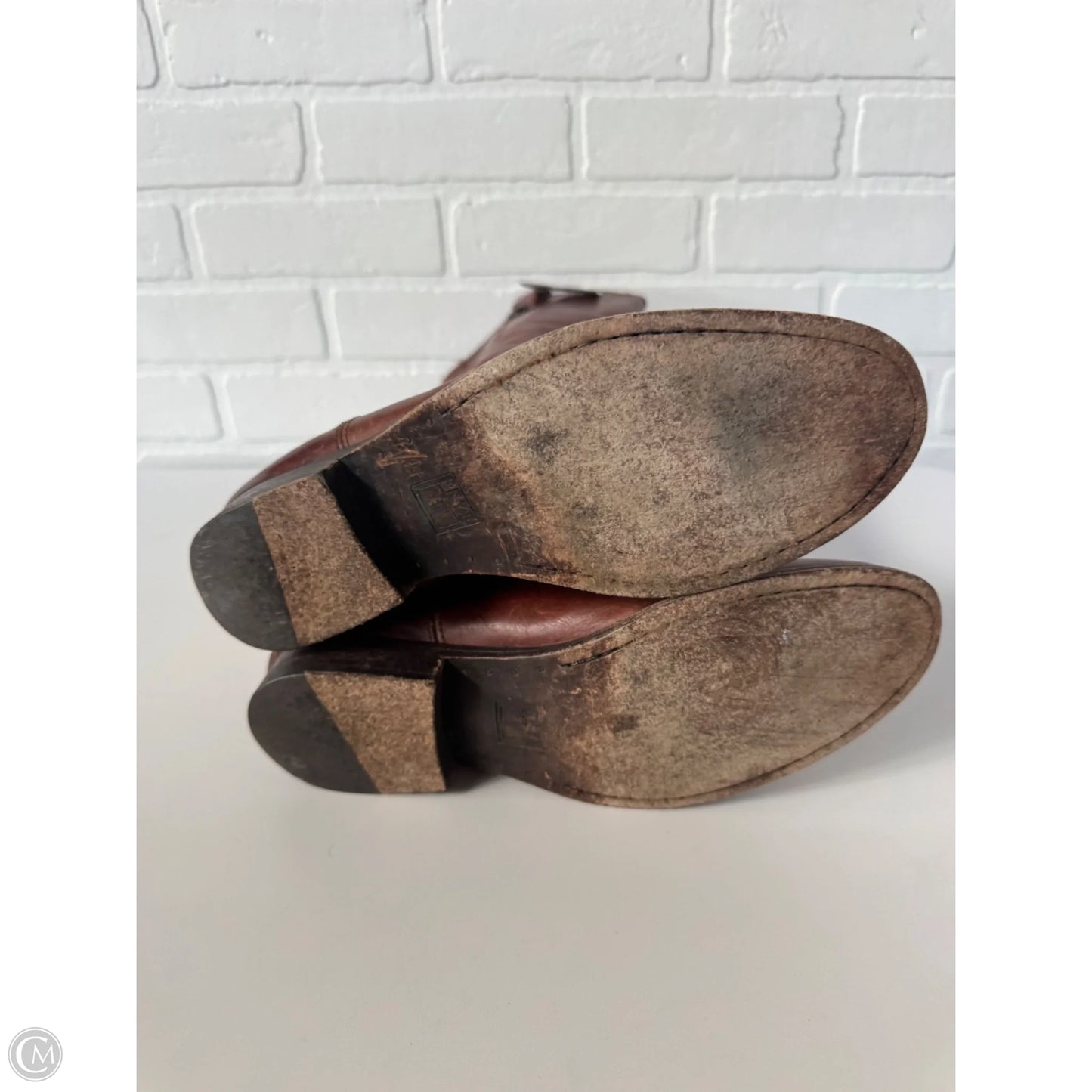 Boots Designer By Frye In Brown, Size: 9