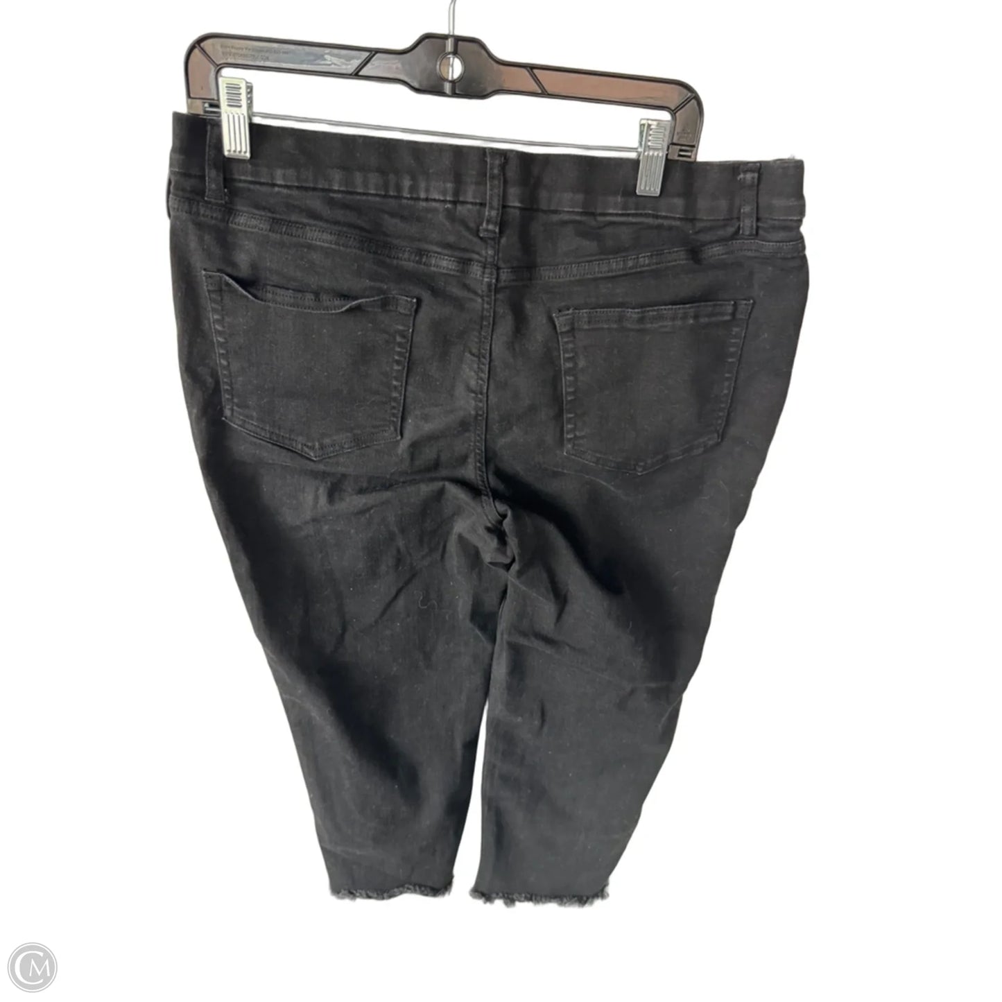 Jeans Cropped By D&co. In Black Denim, Size: 16