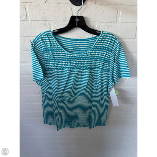 Top Short Sleeve By Talbots In Blue, Size: L