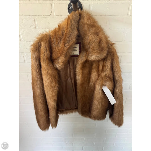 Coat Faux Fur & Sherpa By Abercrombie And Fitch In Brown, Size: S