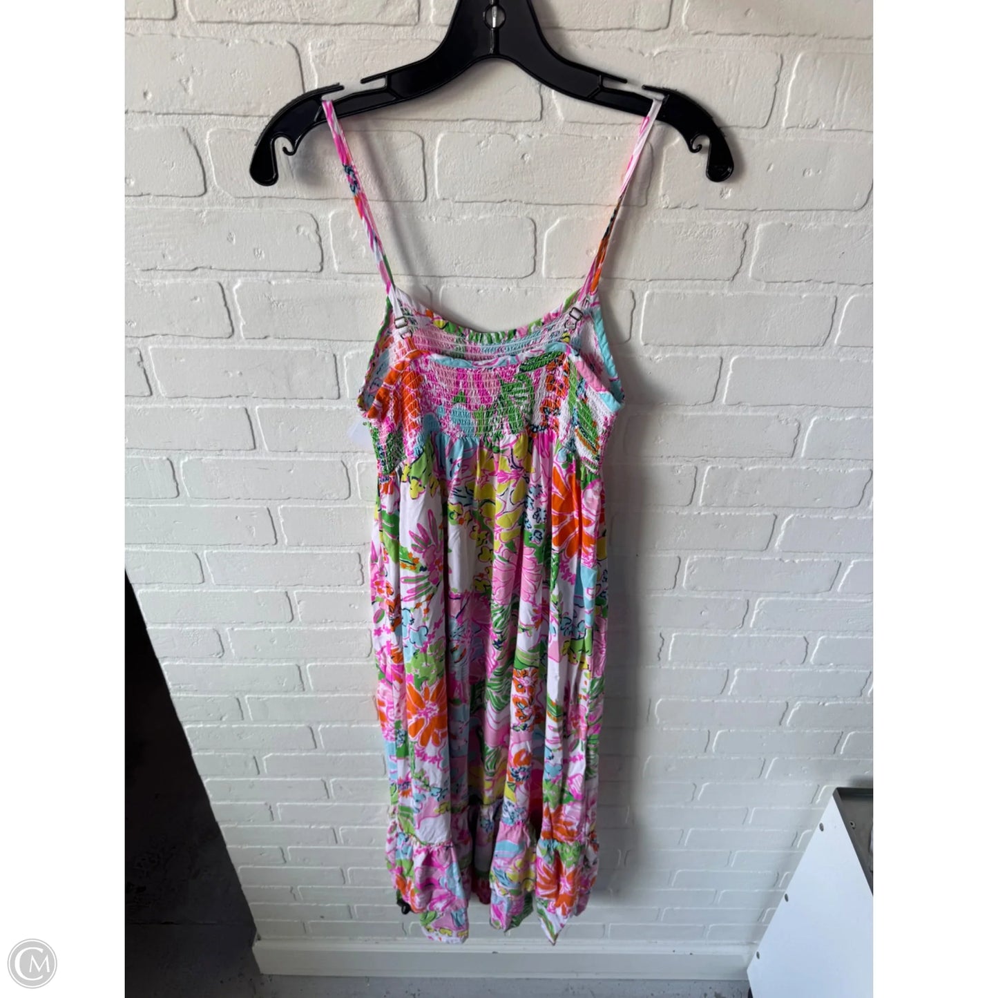 Dress Designer By Lilly Pulitzer In Pink & White, Size: Xl