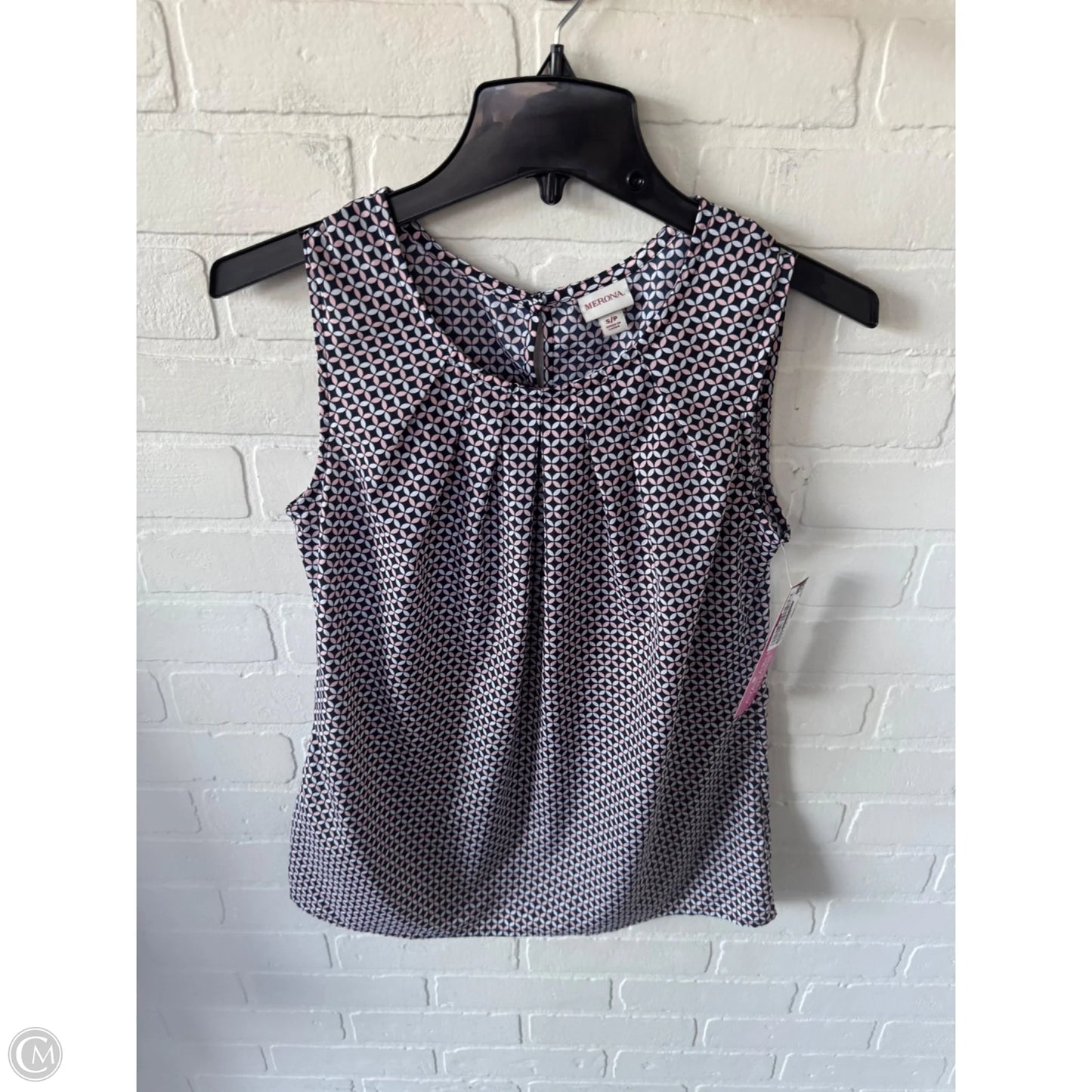 Blouse Sleeveless By Merona In Blue & Pink, Size: S
