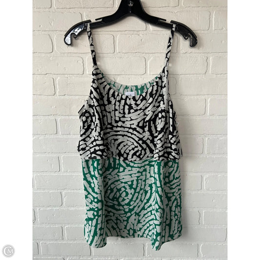 Blouse Sleeveless By Cabi In Black & Green, Size: M