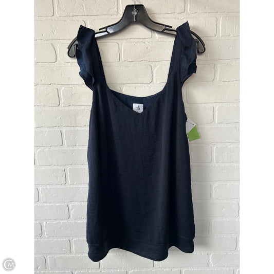 Blouse Sleeveless By Cabi In Navy, Size: M