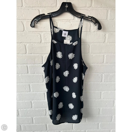 Blouse Sleeveless By Cabi In Blue & White, Size: M