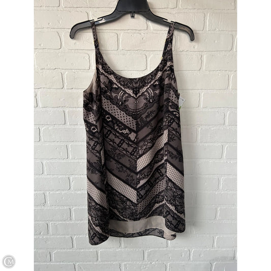 Blouse Sleeveless By Cabi In Black & Tan, Size: M