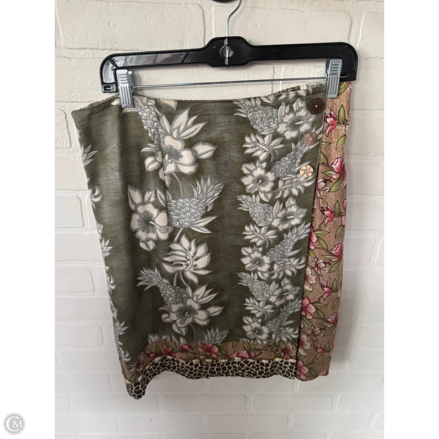Skirt Mini & Short By Cmc In Green & Pink, Size: 12