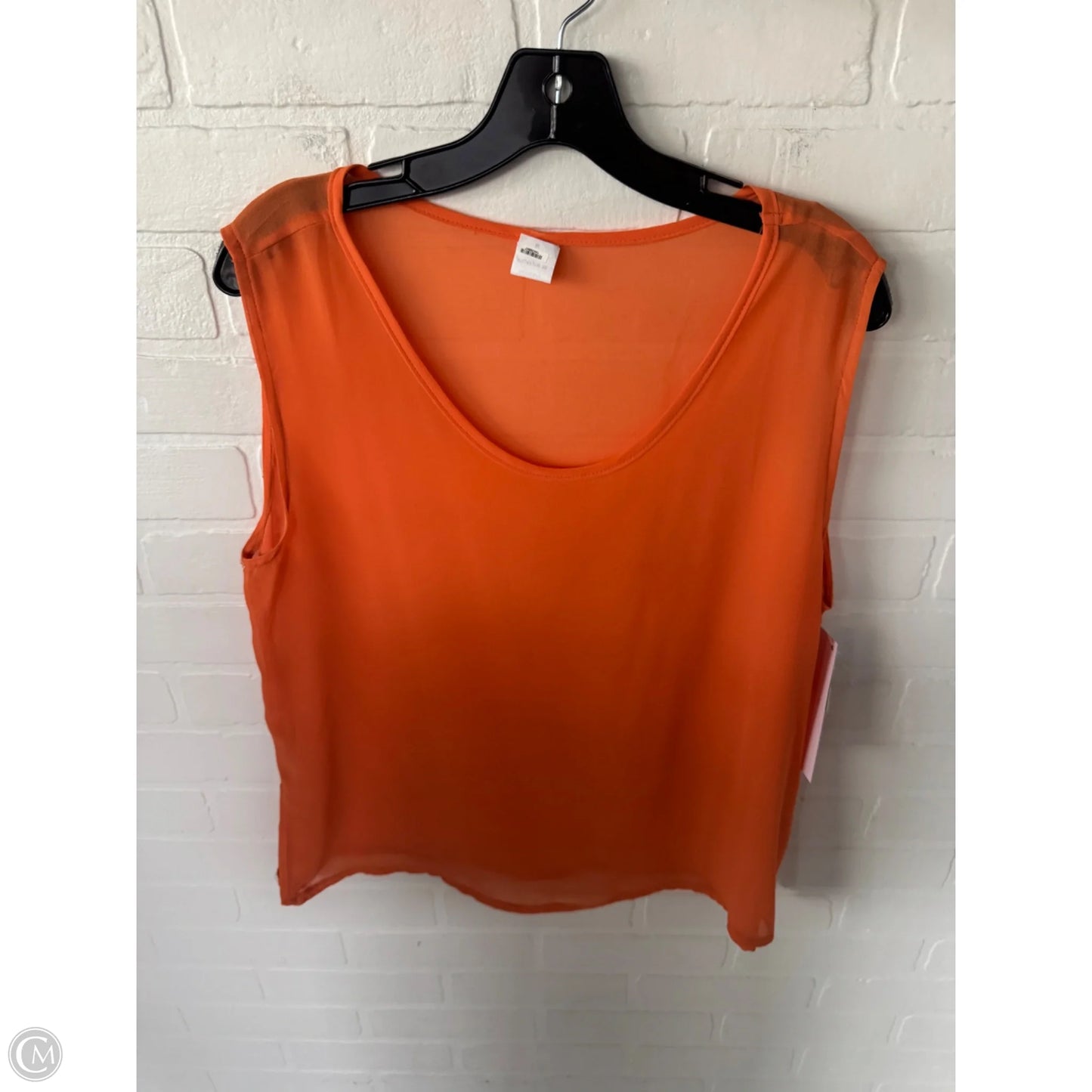 Top Sleeveless Basic By Moonlight By Y And S In Orange, Size: M