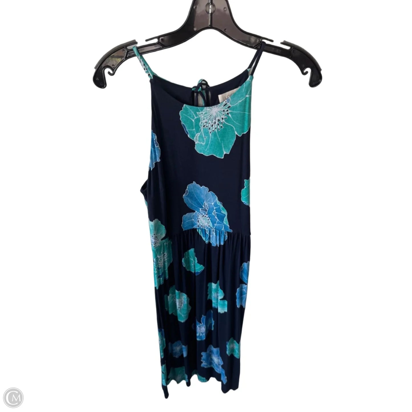 Dress Casual Midi By Loft In Blue & Green, Size: S