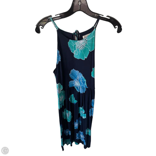 Dress Casual Midi By Loft In Blue & Green, Size: S