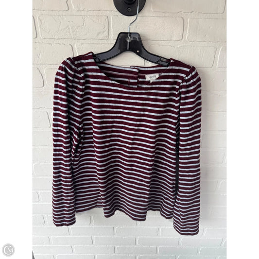 Top Long Sleeve By J. Crew In Blue & Red, Size: M