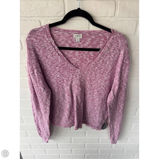 Sweater By J. Crew In Pink & White, Size: S