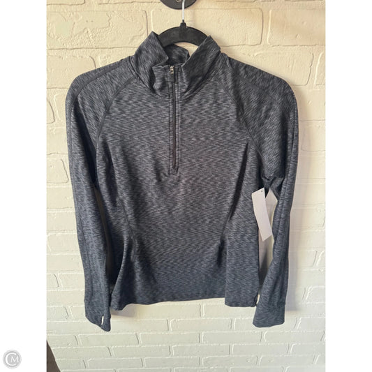 Athletic Top Long Sleeve Collar By Rei In Black & Grey, Size: M