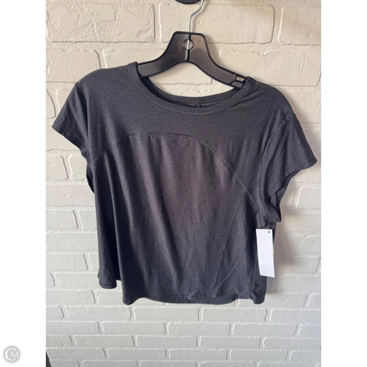 Athletic Top Short Sleeve By Old Navy In Grey, Size: L
