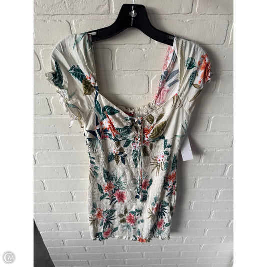 Dress Casual Short By Guess In Green & Yellow, Size: M