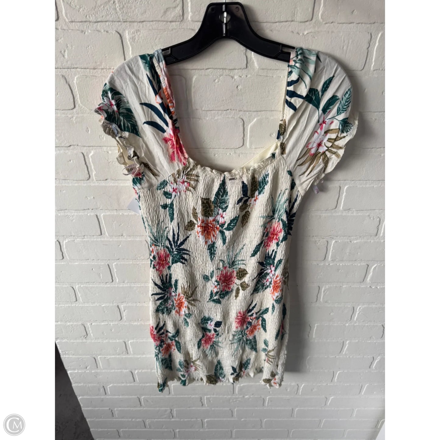 Dress Casual Short By Guess In Green & Yellow, Size: M