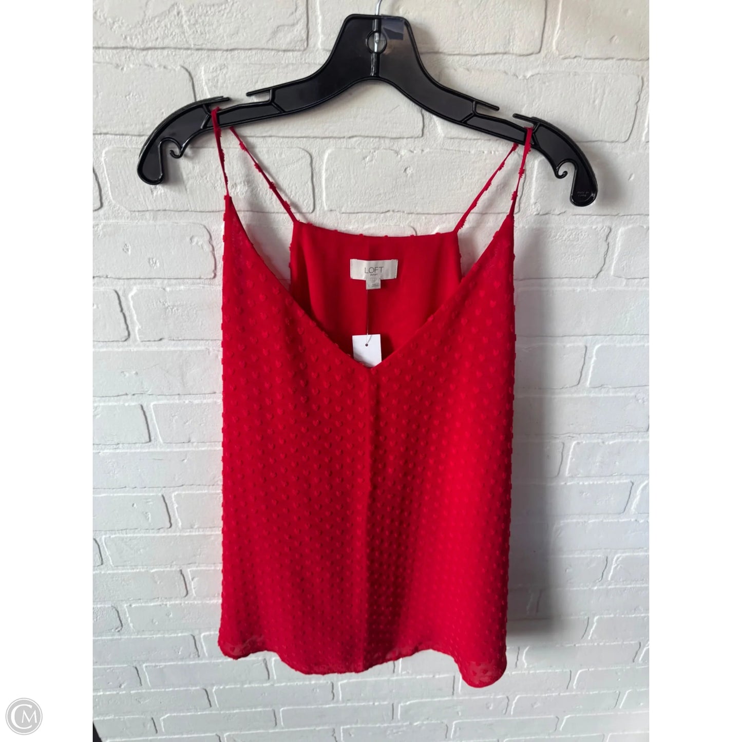 Blouse Sleeveless By Loft In Red, Size: L