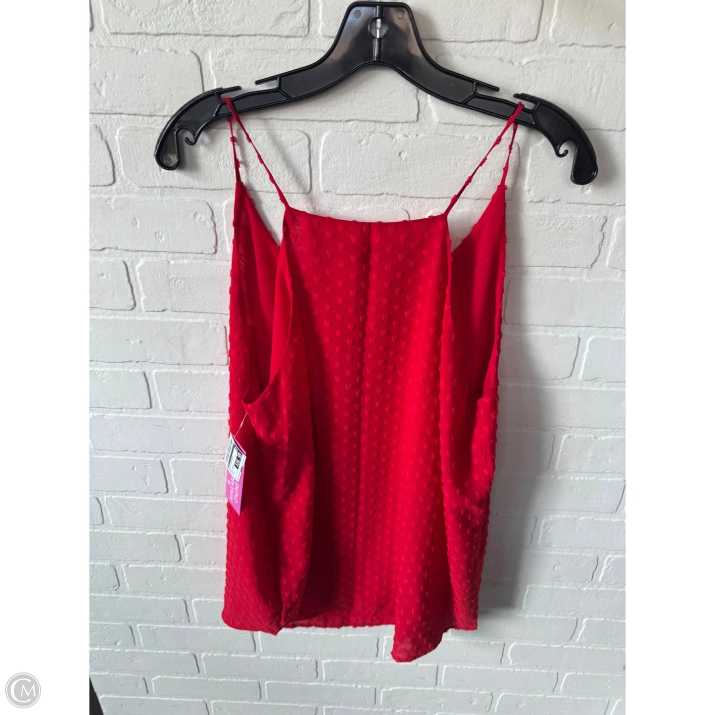 Blouse Sleeveless By Loft In Red, Size: L