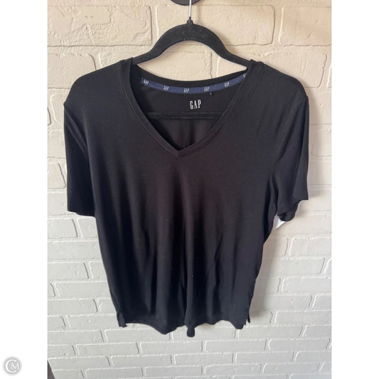 Top Short Sleeve Basic By Gap In Black, Size: L