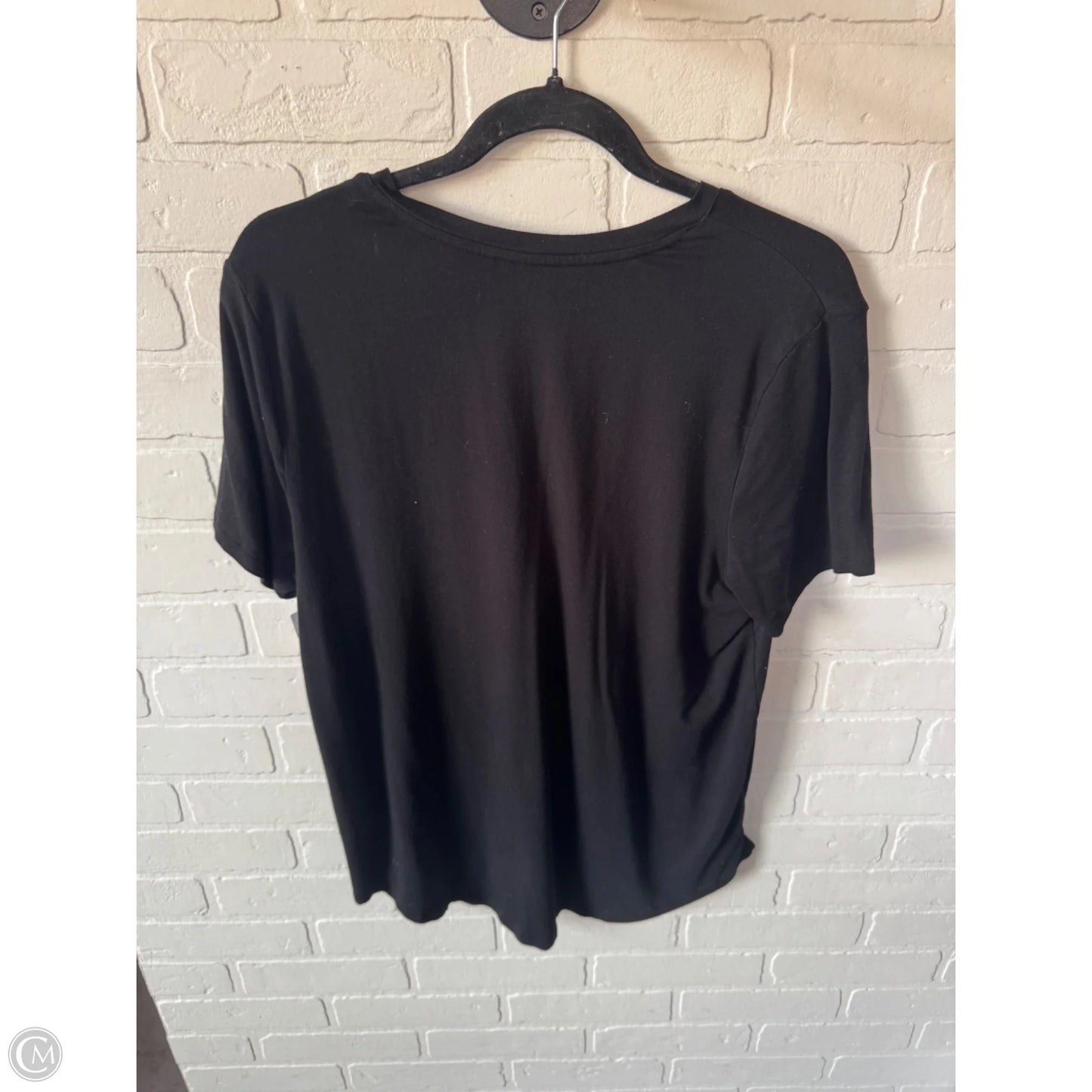 Top Short Sleeve Basic By Gap In Black, Size: L