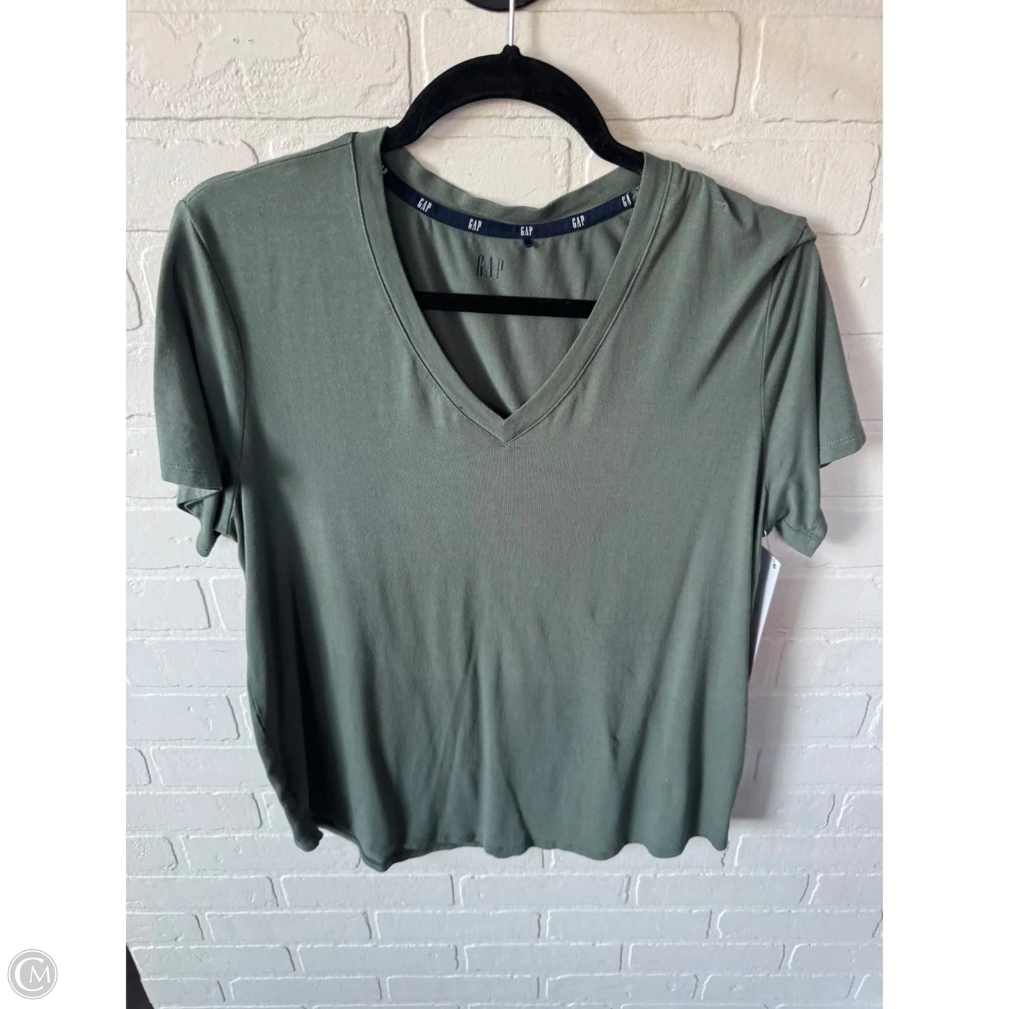 Top Short Sleeve Basic By Gap In Green, Size: L