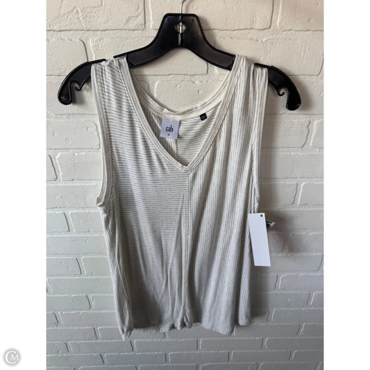Top Sleeveless By Cabi In Cream & Grey, Size: M