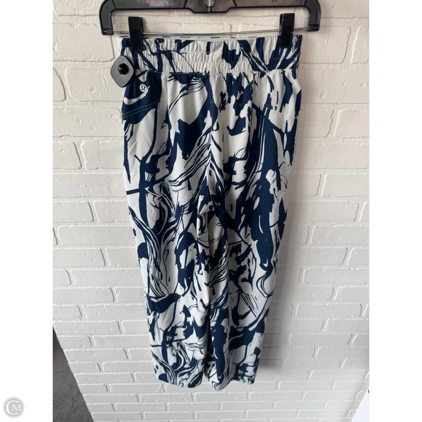 Athletic Pants By Lululemon In Blue & White, Size: 2