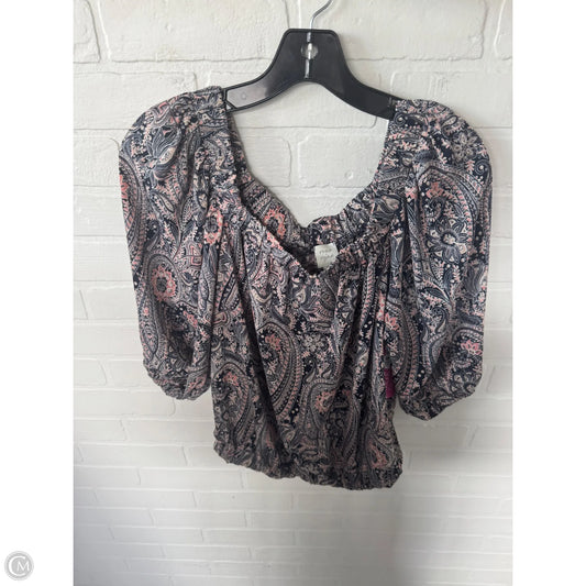 Top Short Sleeve By Cmc In Blue & Pink, Size: Xs