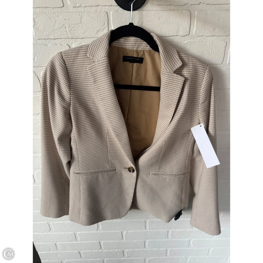 Blazer By Ann Taylor In Tan & White, Size: Xxsp