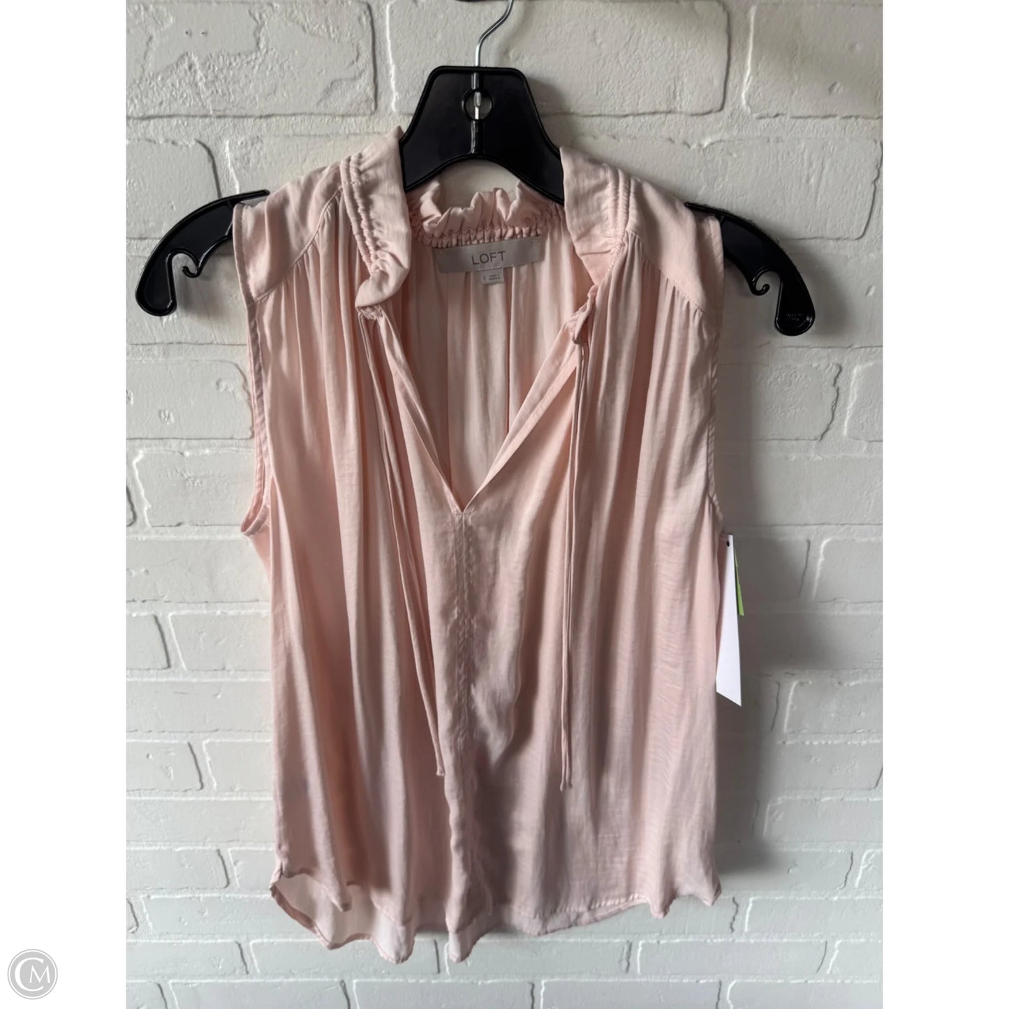 Top Sleeveless By Loft In Pink, Size: S