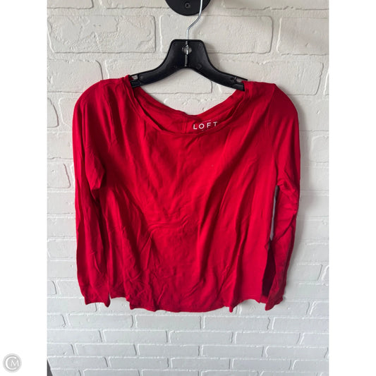 Top Short Sleeve Basic By Loft In Red, Size: S