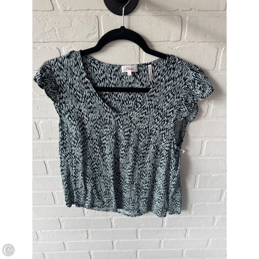 Blouse Sleeveless By Cmc In Blue & White, Size: M