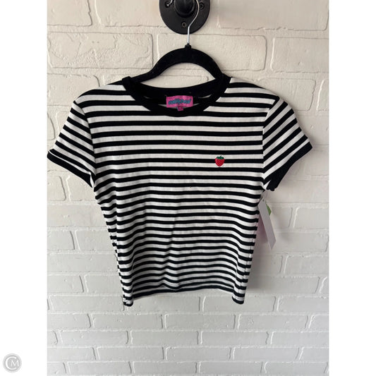 Top Short Sleeve By Edikted In Black & White, Size: M