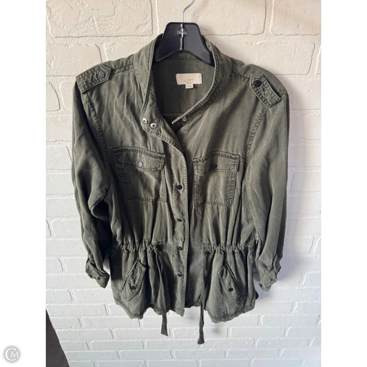 Jacket Utility By Loft In Green, Size: Lp